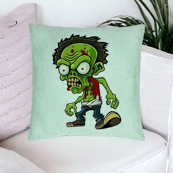 Perna Decorativa, Model Zombie, 40x40 cm, Verde Menta, Husa Detasabila, Burduf 20 bsC0158 PhotoRoom 4