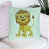 Perna Decorativa, Model copii Little Lion, 40x40 cm, Verde Menta, Husa Detasabila, Burduf 23 bsC0159 PhotoRoom
