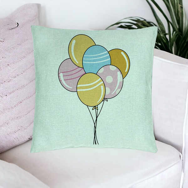 Perna Decorativa, Model Baloane Multicolor, 40x40 cm, Verde Menta, Husa Detasabila, Burduf 20 bsC0160 PhotoRoom 4