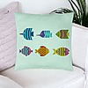 Perna Decorativa, Model cu Pesti Multicolor, 40x40 cm, Verde Menta, Husa Detasabila, Burduf 23 bsC0168 PhotoRoom