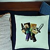 Perna Decorativa, Model Minecraft, 40x40 cm, Verde Menta, Husa Detasabila, Burduf 24 bsC0171 PhotoRoom 1