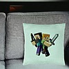 Perna Decorativa, Model Minecraft, 40x40 cm, Verde Menta, Husa Detasabila, Burduf 25 bsC0171 PhotoRoom 2