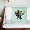 Perna Decorativa, Model Minecraft, 40x40 cm, Verde Menta, Husa Detasabila, Burduf 27 bsC0171 PhotoRoom 4