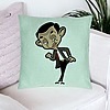Perna Decorativa, Model Mr Bean, 40x40 cm, Verde Menta, Husa Detasabila, Burduf 23 bsC0173 PhotoRoom
