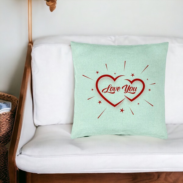 Perna Decorativa, Model Love You, 40x40 cm, Verde Menta, Husa Detasabila, Burduf 20 bsC0175 PhotoRoom 4