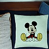 Perna Decorativa, Model copii Mickey Mouse, 40x40 cm, Verde Menta, Husa Detasabila, Burduf 24 bsC0176 PhotoRoom 1