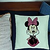Perna Decorativa, Model copii Minnie Mouse, 40x40 cm, Verde Menta, Husa Detasabila, Burduf 24 bsC0177 PhotoRoom 1
