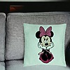 Perna Decorativa, Model copii Minnie Mouse, 40x40 cm, Verde Menta, Husa Detasabila, Burduf 25 bsC0177 PhotoRoom 2