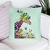 Perna Decorativa, Model Girafa Multicolor, 40x40 cm, Verde Menta, Husa Detasabila, Burduf 23 bsC0178 PhotoRoom