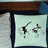 Perna Decorativa, Model I see You, 40x40 cm, Verde Menta, Husa Detasabila, Burduf 24 bsC0179 PhotoRoom 1