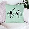Perna Decorativa, Model I see You, 40x40 cm, Verde Menta, Husa Detasabila, Burduf 23 bsC0179 PhotoRoom