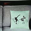 Perna Decorativa, Model I see You, 40x40 cm, Verde Menta, Husa Detasabila, Burduf 25 bsC0179 PhotoRoom 2