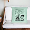 Perna Decorativa, Model Rick and Morty, 40x40 cm, Verde Menta, Husa Detasabila, Burduf 27 bsC0180 PhotoRoom 4
