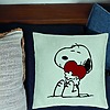 Perna Decorativa, Model Doggo Love, 40x40 cm, Verde Menta, Husa Detasabila, Burduf 24 bsC0184 PhotoRoom 1