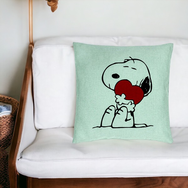 Perna Decorativa, Model Doggo Love, 40x40 cm, Verde Menta, Husa Detasabila, Burduf 20 bsC0184 PhotoRoom 4