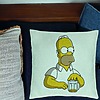 Perna Decorativa, Model Simpsons Homer, 40x40 cm, Verde Menta, Husa Detasabila, Burduf 24 bsC0185 PhotoRoom 1