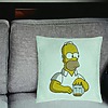 Perna Decorativa, Model Simpsons Homer, 40x40 cm, Verde Menta, Husa Detasabila, Burduf 25 bsC0185 PhotoRoom 2