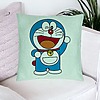 Perna Decorativa, Model copii Doraemon, 40x40 cm, Verde Menta, Husa Detasabila, Burduf 23 bsC0187 PhotoRoom