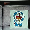 Perna Decorativa, Model copii Doraemon, 40x40 cm, Verde Menta, Husa Detasabila, Burduf 25 bsC0187 PhotoRoom 2