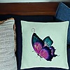Perna Decorativa, Model Fluture Multicolor, 40x40 cm, Verde Menta, Husa Detasabila, Burduf 24 bsC0191 PhotoRoom 1