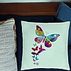 Perna Decorativa, Model Fluture Colorful, 40x40 cm, Verde Menta, Husa Detasabila, Burduf 24 bsC0192 PhotoRoom 1