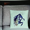 Perna Decorativa, Model Colorful Horse, 40x40 cm, Verde Menta, Husa Detasabila, Burduf 24 bsC0193 PhotoRoom 1