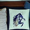 Perna Decorativa, Model Colorful Horse, 40x40 cm, Verde Menta, Husa Detasabila, Burduf 23 bsC0193 PhotoRoom