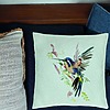 Perna Decorativa, Model Watercolor Birds, 40x40 cm, Verde Menta, Husa Detasabila, Burduf 24 bsC0194 PhotoRoom 1