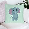Perna Decorativa, Model copii Elefant, 40x40 cm, Verde Menta, Husa Detasabila, Burduf 23 bsC0196 PhotoRoom