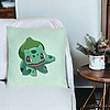 Perna Decorativa, Model copii Bulbasaur, 40x40 cm, Verde Menta, Husa Detasabila, Burduf 26 bsC0198 PhotoRoom 3