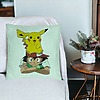 Perna Decorativa, Model copii Pikachu Pokemon, 40x40 cm, Verde Menta, Husa Detasabila, Burduf 26 bsC0201 PhotoRoom 3