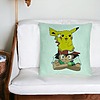 Perna Decorativa, Model copii Pikachu Pokemon, 40x40 cm, Verde Menta, Husa Detasabila, Burduf 27 bsC0201 PhotoRoom 4