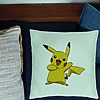 Perna Decorativa, Model copii Pikachu, 40x40 cm, Verde Menta, Husa Detasabila, Burduf 24 bsC0202 PhotoRoom 1