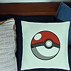 Perna Decorativa, Model copii Pokeball, 40x40 cm, Verde Menta, Husa Detasabila, Burduf 24 bsC0203 PhotoRoom 1