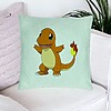 Perna Decorativa, Model copii Fire Lizard, 40x40 cm, Verde Menta, Husa Detasabila, Burduf 23 bsC0204 PhotoRoom