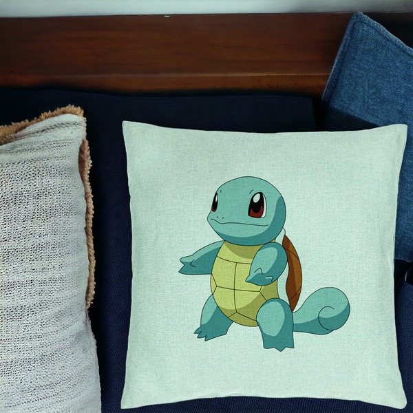 Perna Decorativa, Model copii Squirtle, 40x40 cm, Verde Menta, Husa Detasabila, Burduf 17 bsC0205 PhotoRoom 1