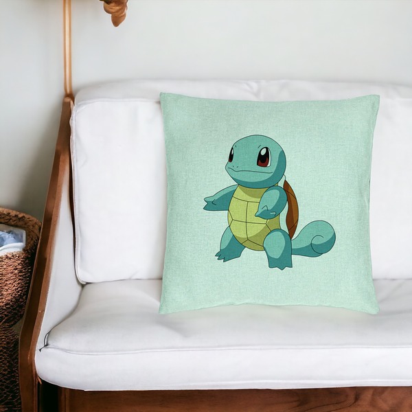 Perna Decorativa, Model copii Squirtle, 40x40 cm, Verde Menta, Husa Detasabila, Burduf 20 bsC0205 PhotoRoom 4