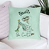 Perna Decorativa, Model So Cute, 40x40 cm, Verde Menta, Husa Detasabila, Burduf 23 bsC0207 PhotoRoom