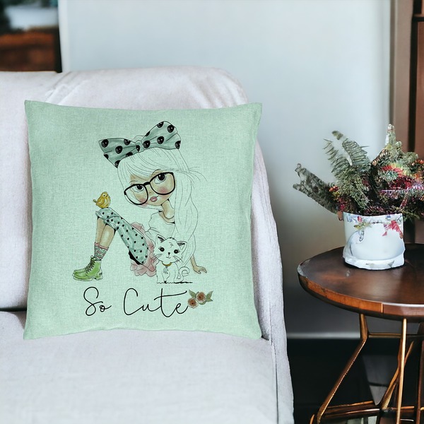 Perna Decorativa, Model So Cute, 40x40 cm, Verde Menta, Husa Detasabila, Burduf 19 bsC0207 PhotoRoom 3