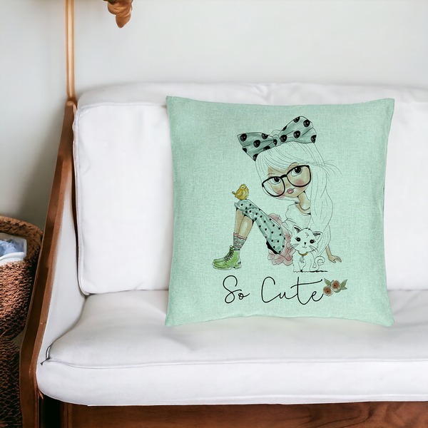 Perna Decorativa, Model So Cute, 40x40 cm, Verde Menta, Husa Detasabila, Burduf 20 bsC0207 PhotoRoom 4