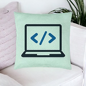 Alternative view of Perna Decorativa, Model Developer, 40x40 cm, Verde Menta, Husa Detasabila, Burduf