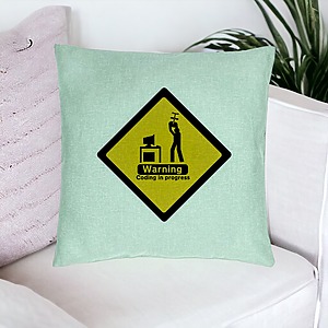 Alternative view of Perna Decorativa, Model Coding in Process, 40x40 cm, Verde Menta, Husa Detasabila, Burduf