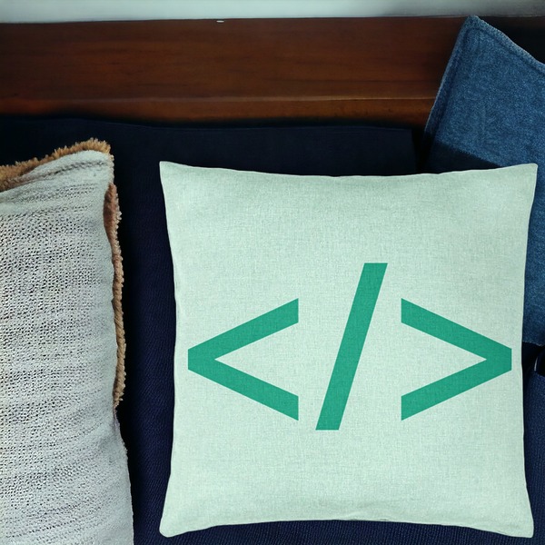 Perna Decorativa, Model IT Coder, 40x40 cm, Verde Menta, Husa Detasabila, Burduf 17 bsC0211 PhotoRoom 1