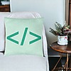 Perna Decorativa, Model IT Coder, 40x40 cm, Verde Menta, Husa Detasabila, Burduf 26 bsC0211 PhotoRoom 3