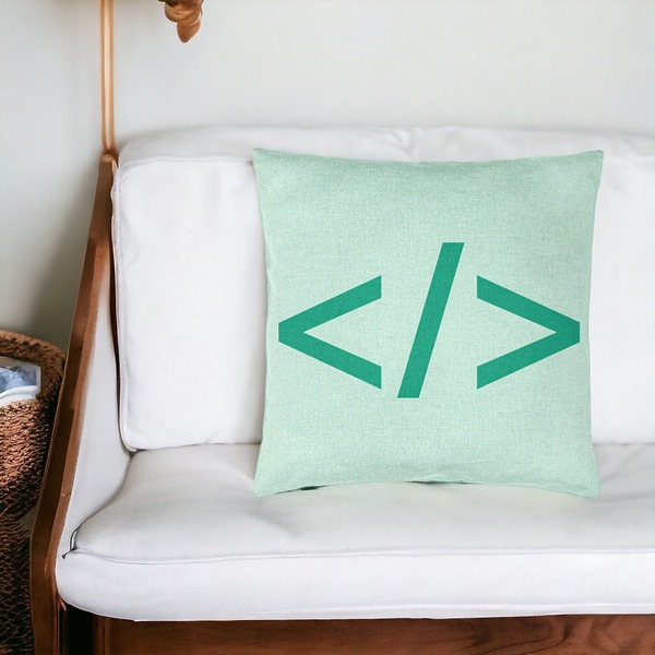 Perna Decorativa, Model IT Coder, 40x40 cm, Verde Menta, Husa Detasabila, Burduf 20 bsC0211 PhotoRoom 4
