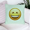 Perna Decorativa, Model Emoji Fericit, 40x40 cm, Verde Menta, Husa Detasabila, Burduf 23 bsC0214 PhotoRoom