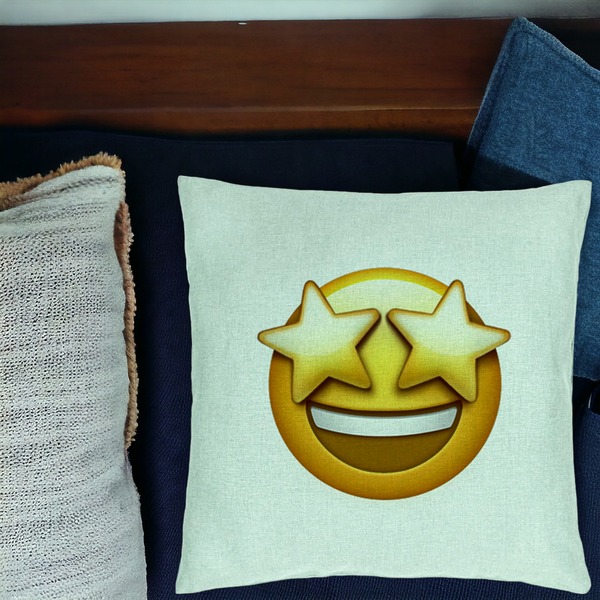 Perna Decorativa, Model Emoji WOW, 40x40 cm, Verde Menta, Husa Detasabila, Burduf 17 bsC0218 PhotoRoom 1
