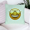 Perna Decorativa, Model Emoji WOW, 40x40 cm, Verde Menta, Husa Detasabila, Burduf 23 bsC0218 PhotoRoom