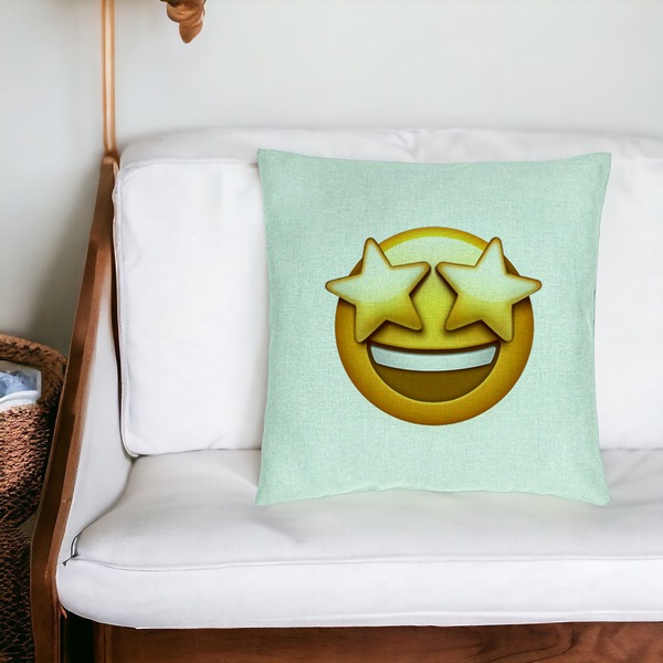 Perna Decorativa, Model Emoji WOW, 40x40 cm, Verde Menta, Husa Detasabila, Burduf 20 bsC0218 PhotoRoom 4