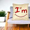 Perna Decorativa Patrata I'm Happy, 40x40 cm, Husa Detasabila, Burduf 31 bsc0002 PhotoRoom 2